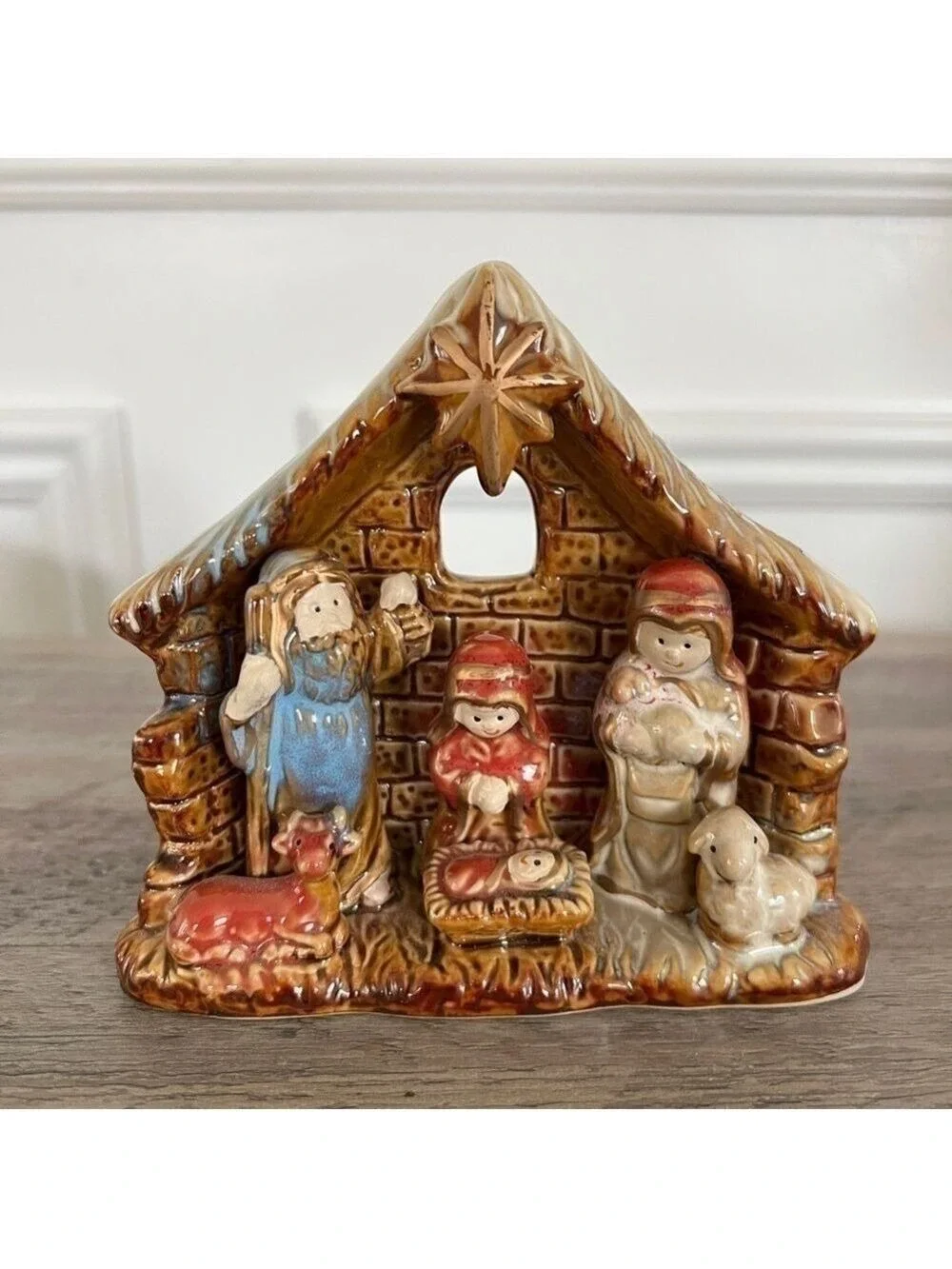 Vintage Miniature Nativity Scene